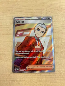 Pokemon TCG - Atticus 134/131 Prismatic Evolutions - Full Art Holo - NM - Image 1