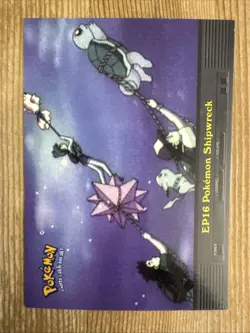 Pokemon Topps EP16 Pokemon Shipwreck TV Animation Blue Logo NM - Image 1