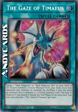THE GAZE OF TIMAEUS (Lo Sguardo Di Timaeus) Segreta • MZMU EN013 • 1Ed • Yugioh! - Image 1