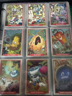 COMPLETE HOLO 199 CARDS - REVERSE SET CUPHEAD OUT OF THE CARDS + PROMO + BINDER - Image 3