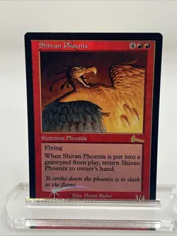 Shivan Phoenix Foil Urza's Legacy Near Mint Never Played Mtg Magic The Gathering - Image 1
