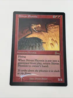 Shivan Phoenix Foil Urza's Legacy Near Mint Never Played Mtg Magic The Gathering - Image 2