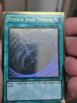 Yu-Gi-Oh! TCG Mystical Space Typhoon GLD5-EN038 Gold Rare Haunted Mine Ltd Ed - Image 5