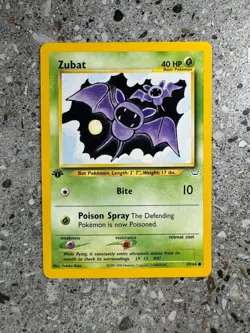 Pokemon TCG Cards 1st Edition Zubat 59/64 Neo Revelation NM-M - Image 1