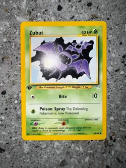 Pokemon TCG Cards 1st Edition Zubat 59/64 Neo Revelation NM-M - Image 3