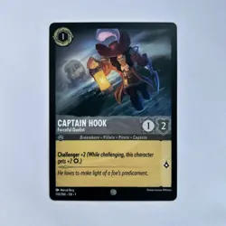 Disney Lorcana Captain Hook - Forceful Duelist Demo Card - Rare - Image 1