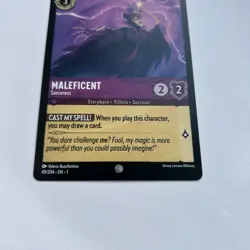 Disney Lorcana Demo Maleficent - Sorceress Card - Rare - Image 2