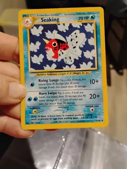 Pokemon Seaking Base Set 37/64 70 HP Regular Stage 1 Fish Card Miki Tanaka - Image 1