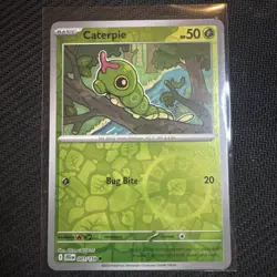 Caterpie 001/159 Reverse Holo Journey Together Pokemon NM Pokemon Card - Image 1