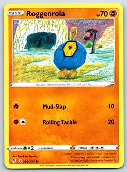 Roggenrola - Evolving Skies 086/203 Tomokazu Komiya Pokemon TCG Card NM - Image 1