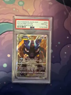 Pokemon TCG Crown Zenith Lucario VSTAR SWSH291 Promo Card PSA 10 - Image 1