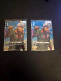 With Iron and Blood Alternate Art Foil - ST05-013 SP C+ - Gundam TCG Card Game - Image 1