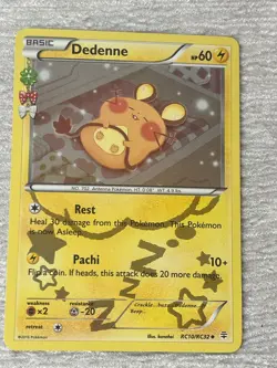 Pokemon DEDENNE RC10/RC32 Holo Collecting Card - VERY GOOD to MINT - never play - Image 2