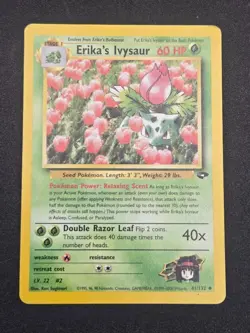 Erika's Ivysaur Gym Challenge 41/132 Uncommon Unlimited WOTC Pokemon Card - Image 1