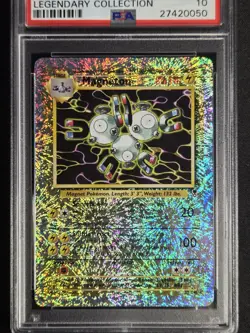 Magneton 28/110 PSA 10 GEM MINT Legendary (Collection) Reverse Holo Pokemon Card - Image 2
