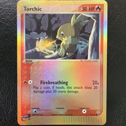 Torchic 77/97 Pokemon EX Dragon Reverse Holo Card - LP - Image 1