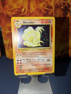 Ninetales Base Set Holo Rare Card 012/102 WOTC, Lightly Played - Image 1