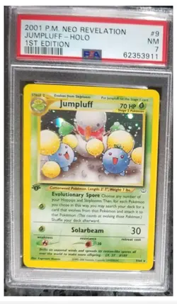 2001 POKEMON NEO REVELATION 1ST EDITION JUMPLUFF-HOLO PSA 7 - Image 1