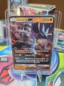 Lucario GX SM100 Pokemon TCG Sun & Moon: Black Star Promo LP - Image 1