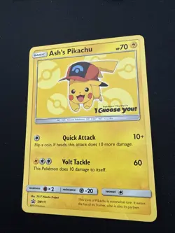 2016-19 Pokemon SM Black Star Promos Ash's Pikachu #SM111 LP - Image 1