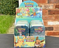 POKEMON TCG SCARLET & VIOLET KANTO FRIENDS MINI TINS ART SET X10 PLUS CDU *NEW* - Image 1