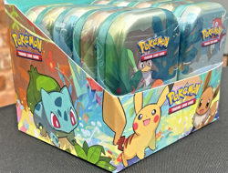 POKEMON TCG SCARLET & VIOLET KANTO FRIENDS MINI TINS ART SET X10 PLUS CDU *NEW* - Image 4