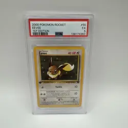 2000 POKEMON TEAM ROCKET 1ST FIRST EDITION EEVEE COMMON 55/82 PSA 5 - Image 1