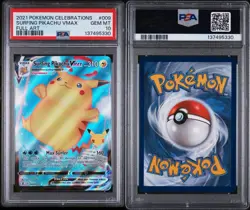 Pokemon Surfing Pikachu VMAX 009/025 Celebrations Holo PSA 10 Gem Mint - Image 3
