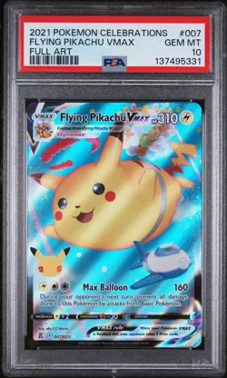 Pokemon Flying Pikachu VMAX 007/025 Celebrations Holo PSA 10 Gem Mint - Image 1