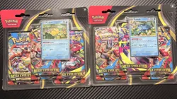 Pokemon TCG Mega Evolution 3-Pack Blister Set of 2 Psyduck and Golduck (Sealed) - Image 2