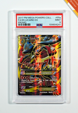 Pokemon PSA 9 M Lucario Ex #55a Full Art Mega Powers Coll Promo 2017 English - Image 1