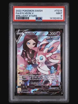 2022 Pokemon SWSH Brilliant Stars Sylveon V Trainer Gallery #TG14/TG30 PSA 9 - Image 1