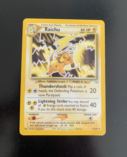 Pokemon Raichu Non-holo Rare 21/64 Neo Revelation - Image 1