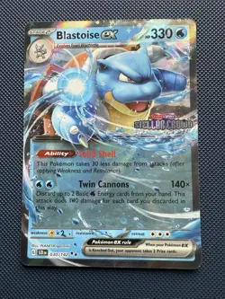 Pokemon TCG Blastoise EX 30/142 Stellar Crown Scarlet & Violet Stamped - Image 1