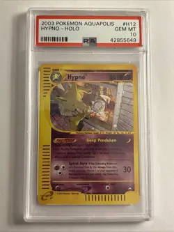 2003 POKEMON AQUAPOLIS #H12 HYPNO HOLO PSA 10 - Image 1