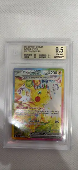 2024 POKEMON SURGING SPARKS 238/191 PIKACHU EX SPECIAL ILLUSTRATION RARE BGS 9.5 - Image 1