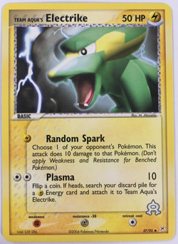POKEMON TEAM AQUA'S ELECTRIKE 27/95 EX TEAM MAGMA VS TEAM AQUA UNCOMMON NM - Image 1