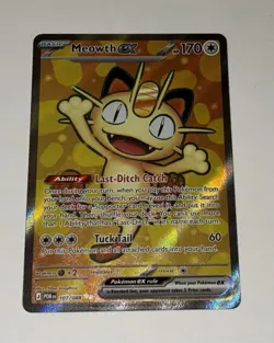 Pokemon TCG Perfect Order Meowth EX 107/088 Secret Rare Full-Art! - Image 1