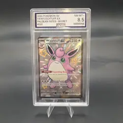 Pokemon Wigglytuff Ex Paldean Fates Shiny Ultra Rare 222/091 Holo AGS 8.5 NM+ - Image 1