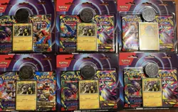 Lot Of 6 Pokemon Mega Evolution & Phantasmal Flames 2-Pack Blister Raikou Promo - Image 1