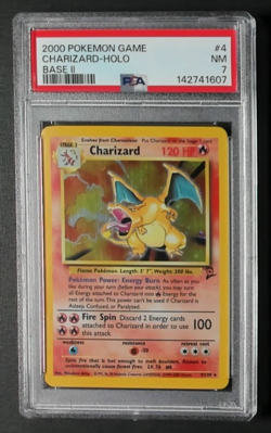 Pokemon TCG Charizard Holo Base Set 2 #4/130 PSA 7 2000 English Base Set II - Image 1
