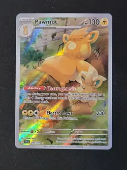 Pawmot Illustration Rare 209/198 Scarlet & Violet Base Set Pokemon TCG - Image 1