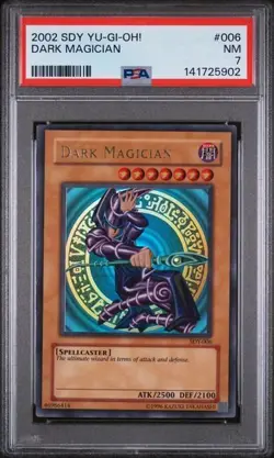 2002 Yu-Gi-Oh! Dark Magician - SDY-006 Unlimited - PSA 7 NM #006 - Image 1