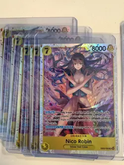 One Piece Heroines Lot of 9 (5) Nico Robin EB03-055 SR (4) Tashigi EB03-018 SR - Image 4