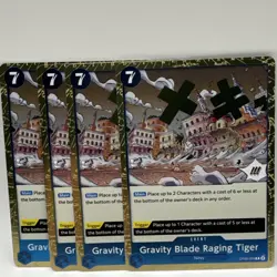 4x Gravity Blade Raging Tiger OP06-058 R Wings Of The Captain One Piece Playset - Image 1