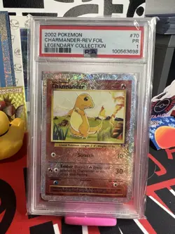 PSA 1 Charmander Rev.Foil 2002 Pokemon Legendary Collection 70/110 Pokemon Card - Image 1