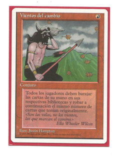 WINDS OF CHANGE 4th Edition LP / EX Magic Spanish Rare MTG - Image 1