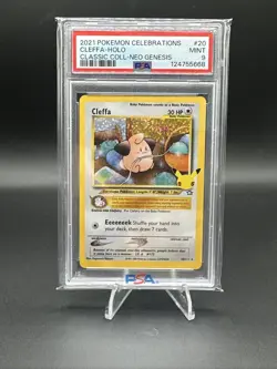 PSA 9 Mint 2021 Pokemon Celebrations Cleffa-Holo #20 Classic Collection - Image 1