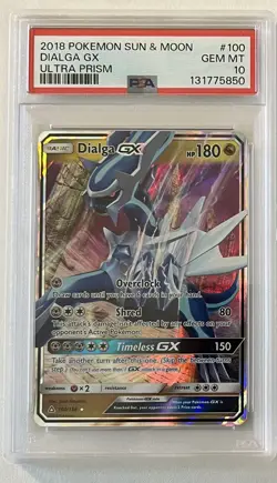 Dialga GX 100/156 S&M-Ultra Prism Pokemon TCG PSA 10 Gem Mint - Image 1