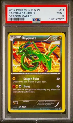 Rayquaza 11/20 Dragon Vault Holo Pokemon 2012 PSA 9 - Image 1